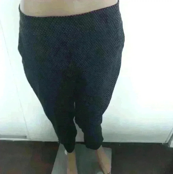 Reitman straight leg black white day 2 nite trendy pinstripe trousers pant 14 - Picture 4 of 5